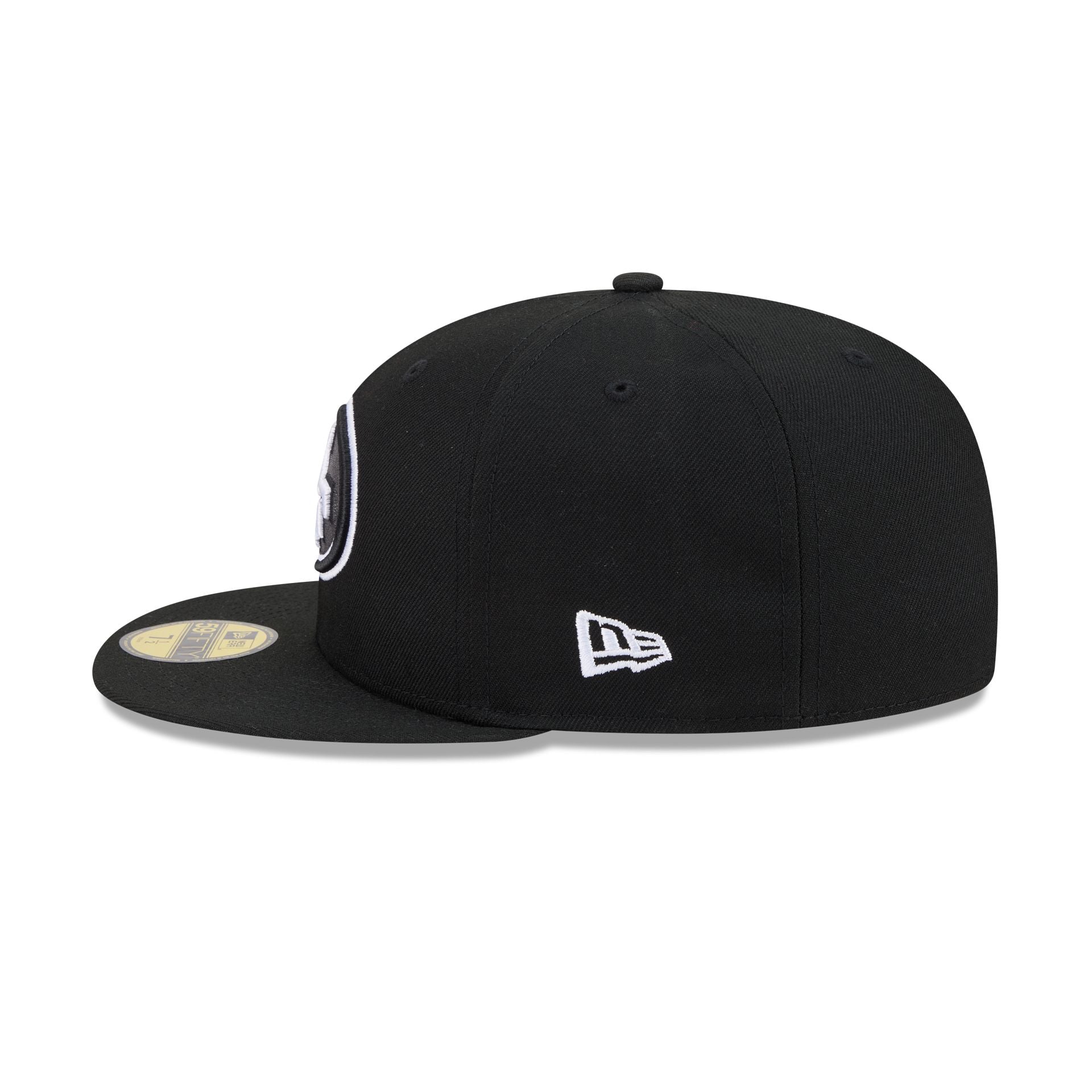 San Francisco 49ers Black and White Basic 59FIFTY Fitted Hat