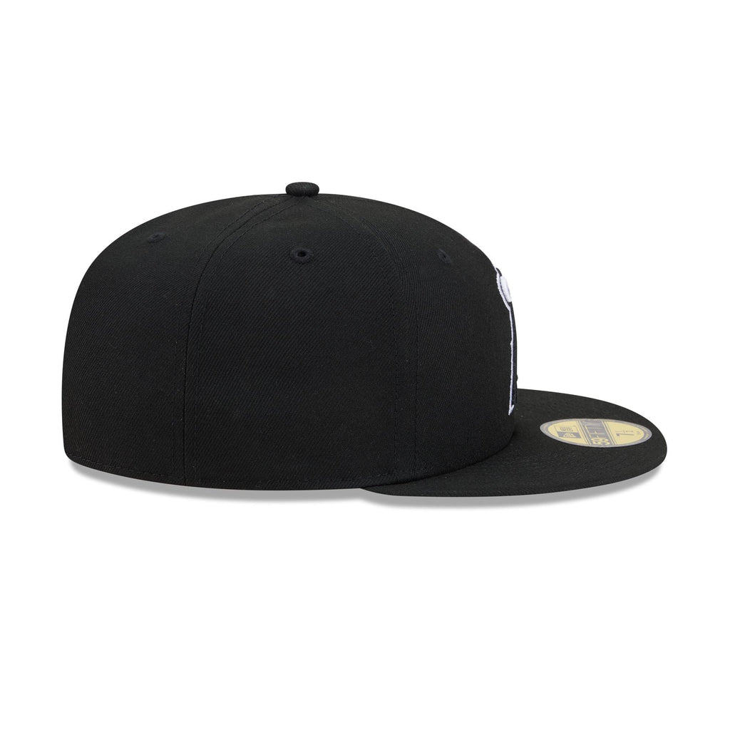 Los Angeles Angels Black and White Basic 59FIFTY Fitted Hat