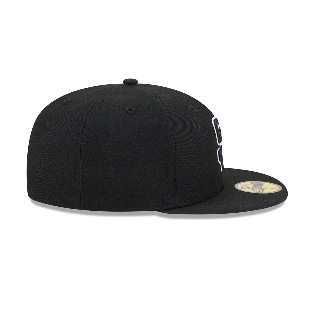 San Diego Padres Black and White Basic 59FIFTY Fitted Hat