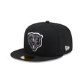 Chicago Bears Black and White Basic 59FIFTY Fitted Hat