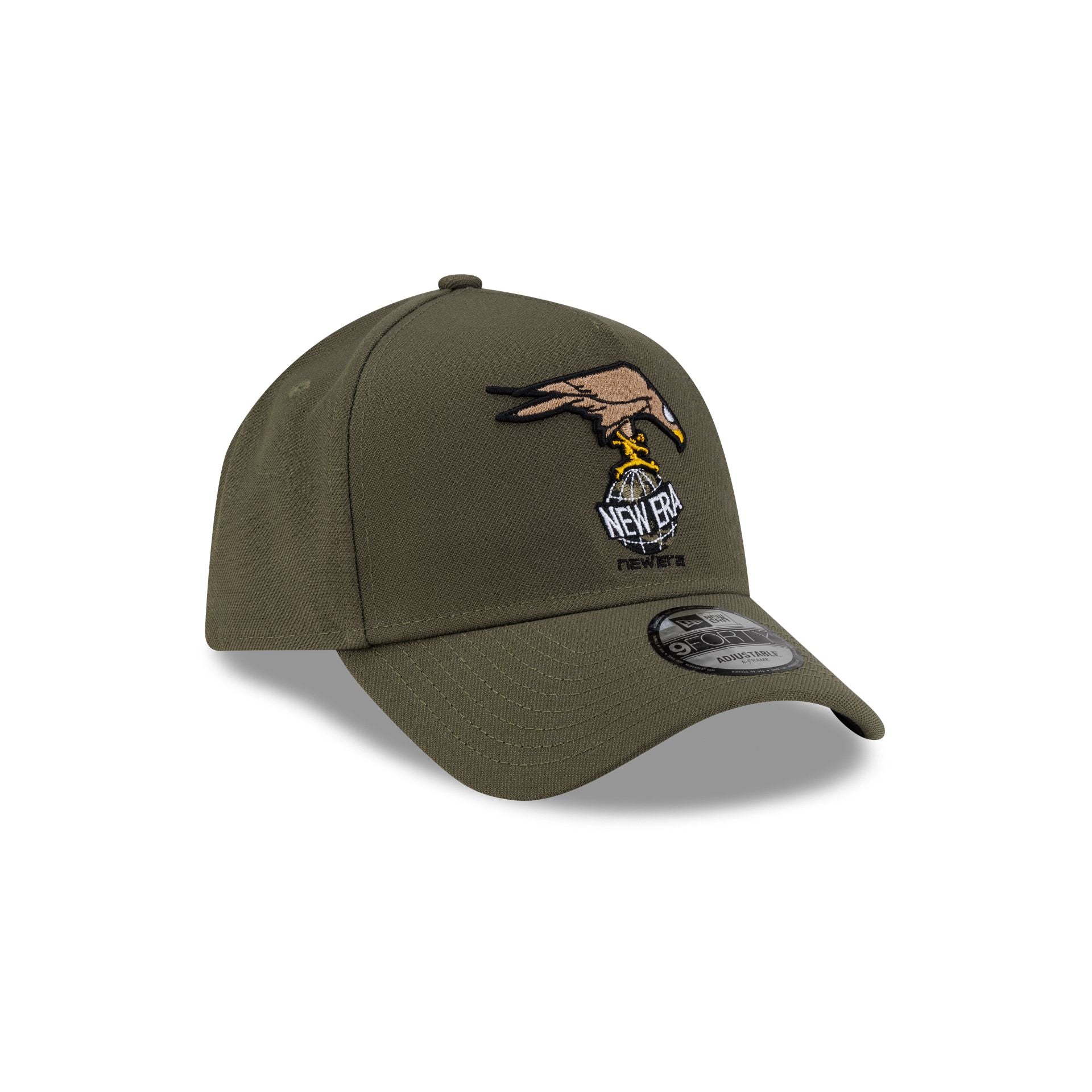 Rodrigo Roji x New Era Cap Soccer Olive Green 9FORTY A-Frame Snapback Hat
