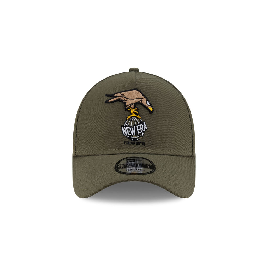 Rodrigo Roji x New Era Cap Soccer Olive Green 9FORTY A-Frame Snapback Hat