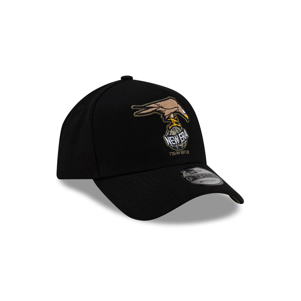 Rodrigo Roji x New Era Cap Soccer Black 9FORTY A-Frame Snapback Hat