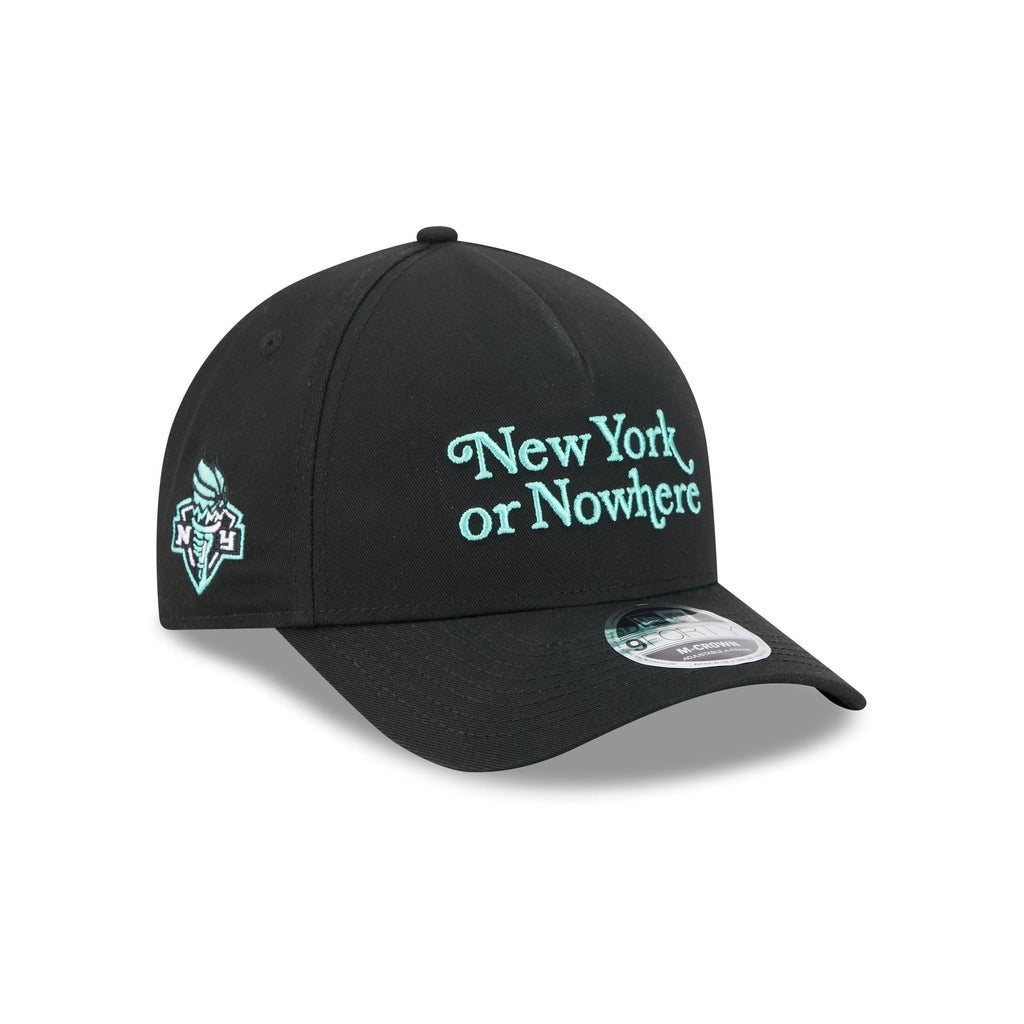 New York or Nowhere x New York Liberty Black 9FORTY M-Crown A-Frame Snapback Hat