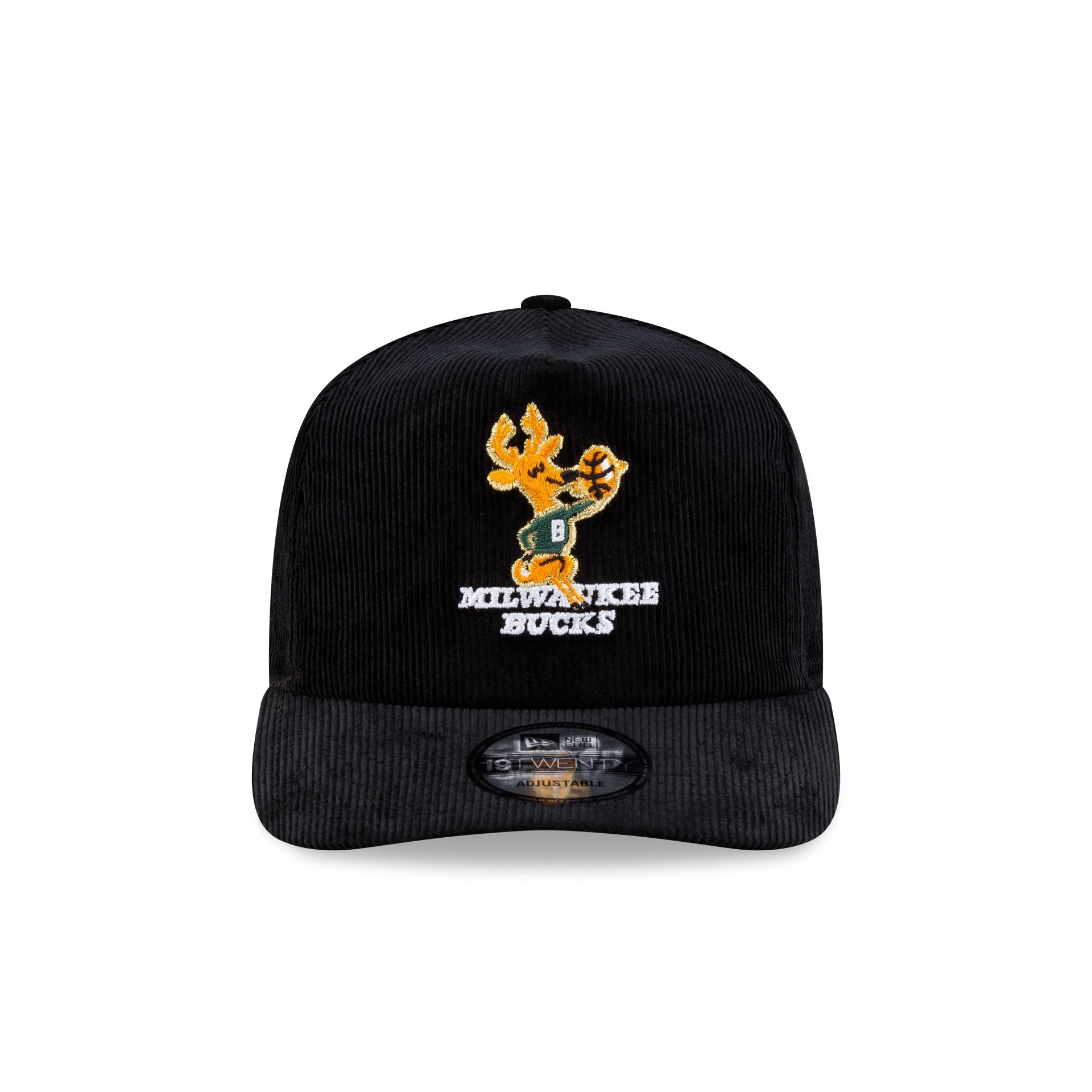 Milwaukee Bucks 1971 Finals Black & Gold Corduroy 19TWENTY Adjustable Hat